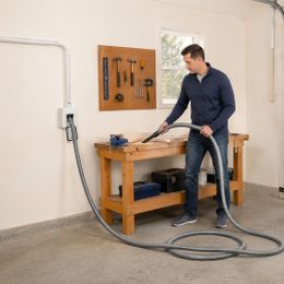 A revolution in garage and workshop cleaning: install In-Wall Hose comfort without chasing into the