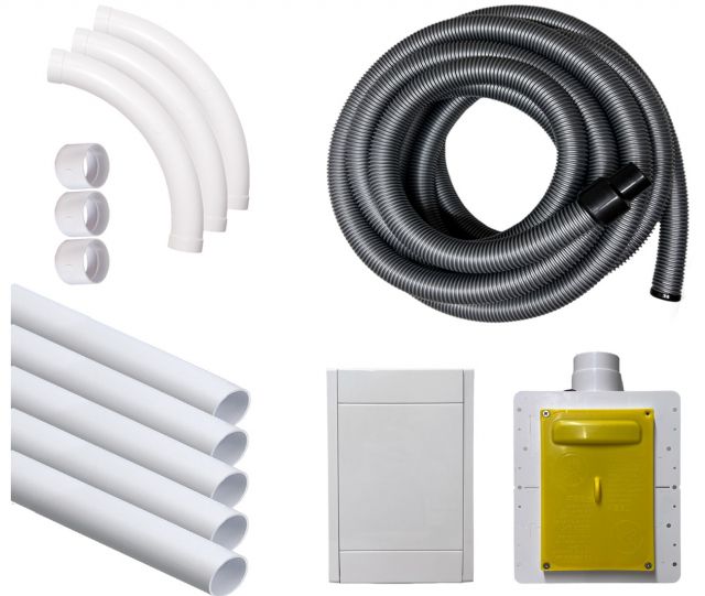 Montážní sada pro hadice ve zdi, včetně hadice 1x12m, kompletní zásuvky a instalčního materiálu - KI