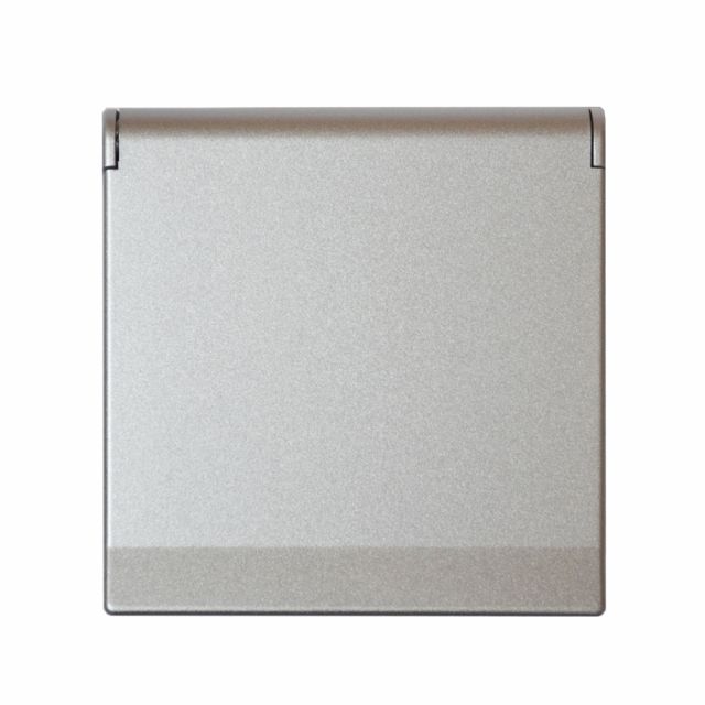 Enjoliveur de prise FUTURE - aluminium argent - 5530B-A0020083